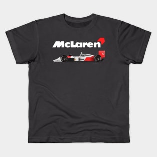 Ayrton Senna's McLaren Honda MP4/4 Illustration Kids T-Shirt